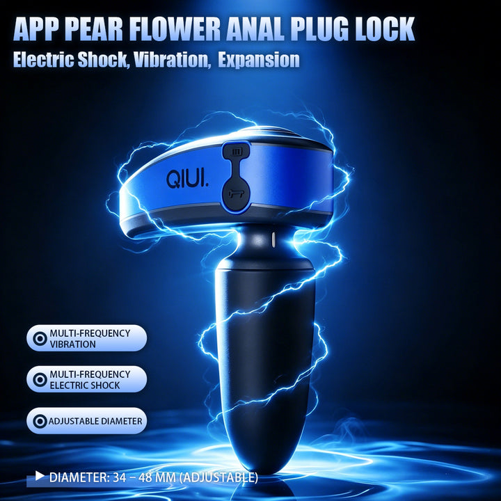 BUYBOOS × QIUI APP Remote Control Electric Shock Anal Plug Vibration Expansion Adjustable Diameter Butt Plug Lock Prostate Massage Sex Toy