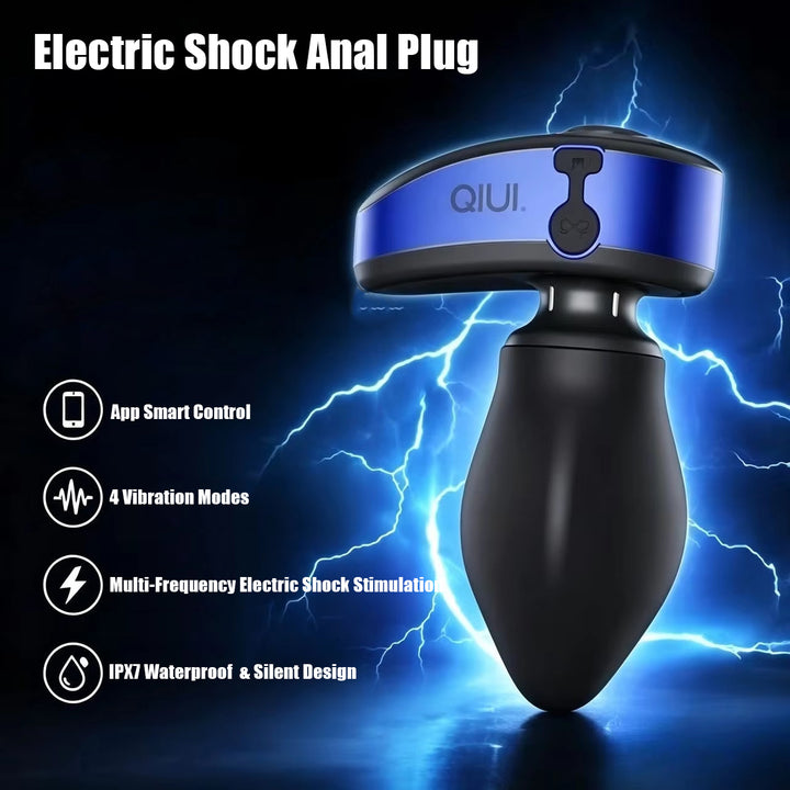 BUYBOOS × QIUI APP Remote Control Electric Shock Anal Plug Vibration Expansion Adjustable Diameter Butt Plug Lock Prostate Massage Sex Toy