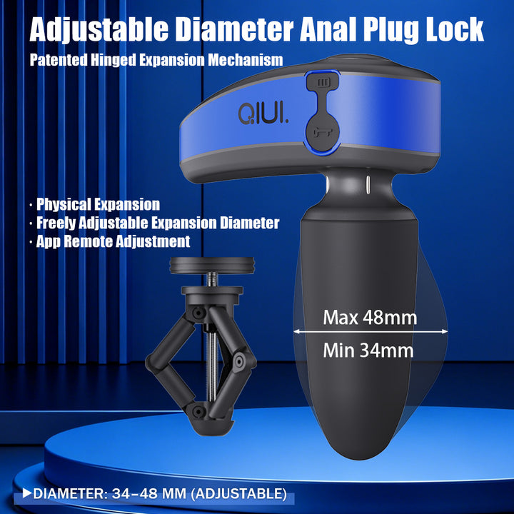 BUYBOOS × QIUI APP Remote Control Electric Shock Anal Plug Vibration Expansion Adjustable Diameter Butt Plug Lock Prostate Massage Sex Toy